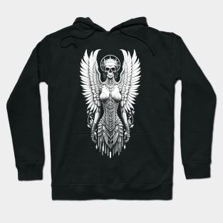 Angel of Death (White Ink) Hoodie